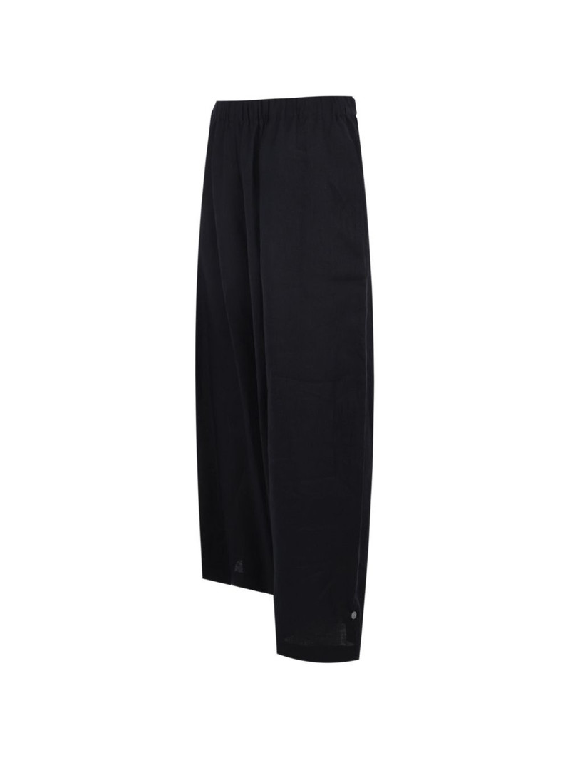 Trevi elasticated-waistband linen trousers 3