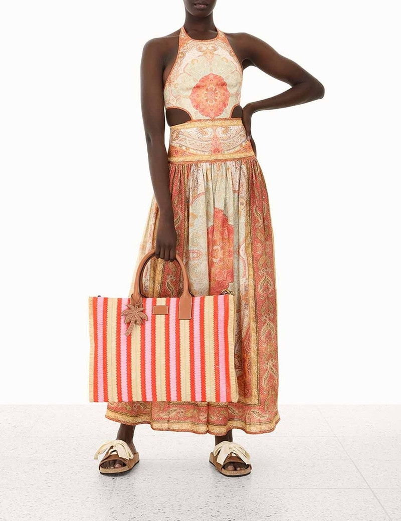 Zimmermann STRIPE FRINGE TOTE outlook