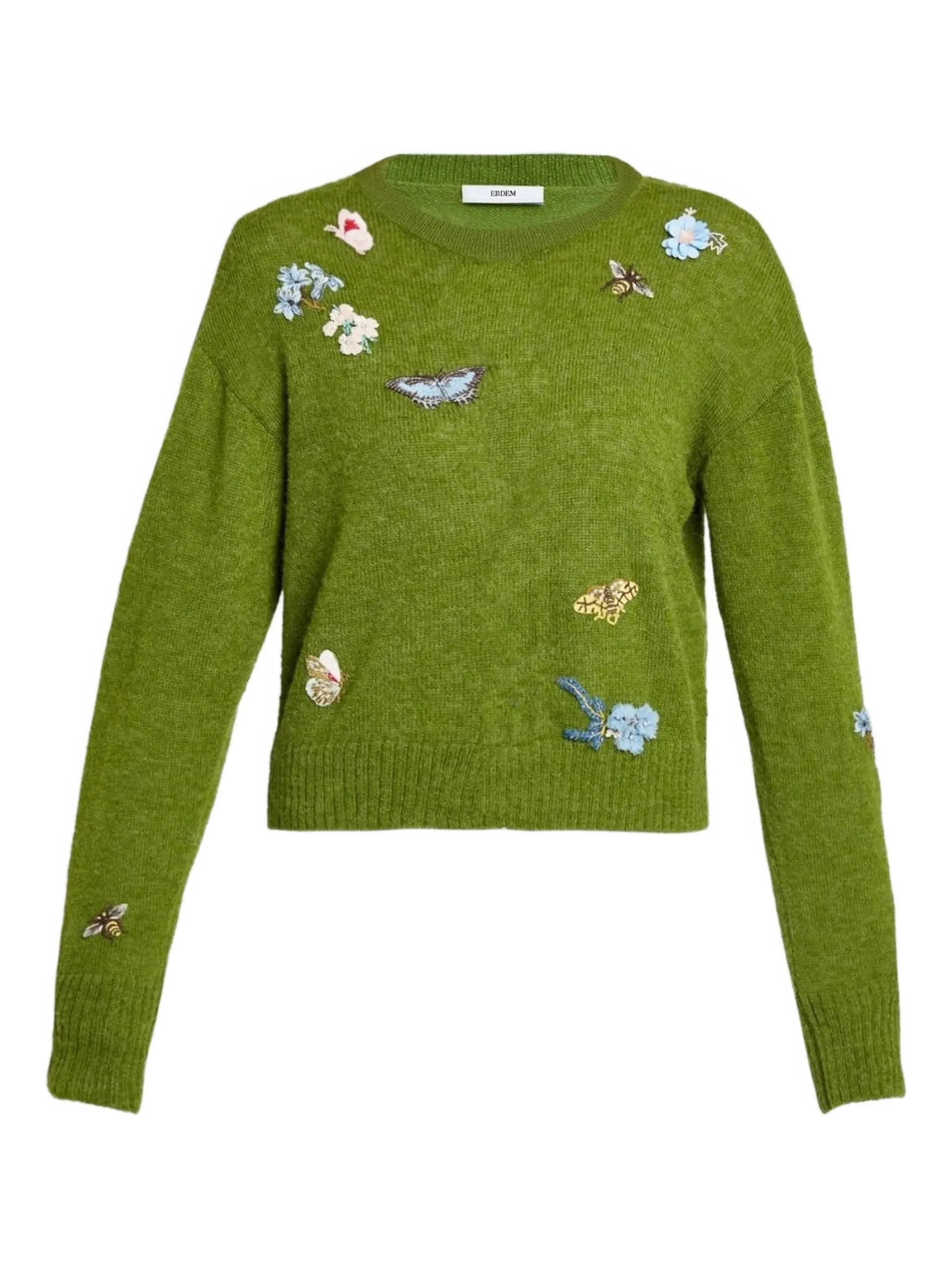 embellished crew-neck sweater - 1