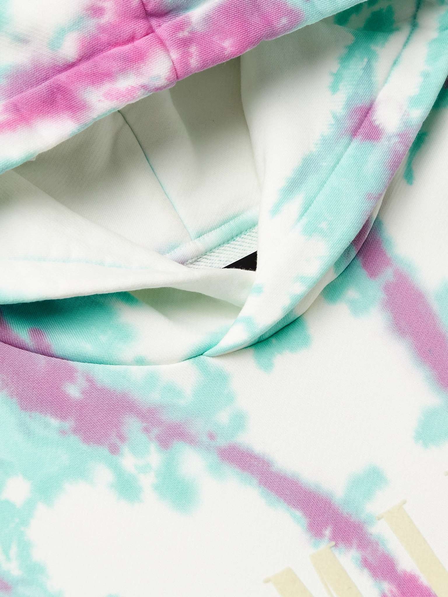 Logo-Flocked Tie-Dyed Loopback Cotton-Jersey Hoodie - 5