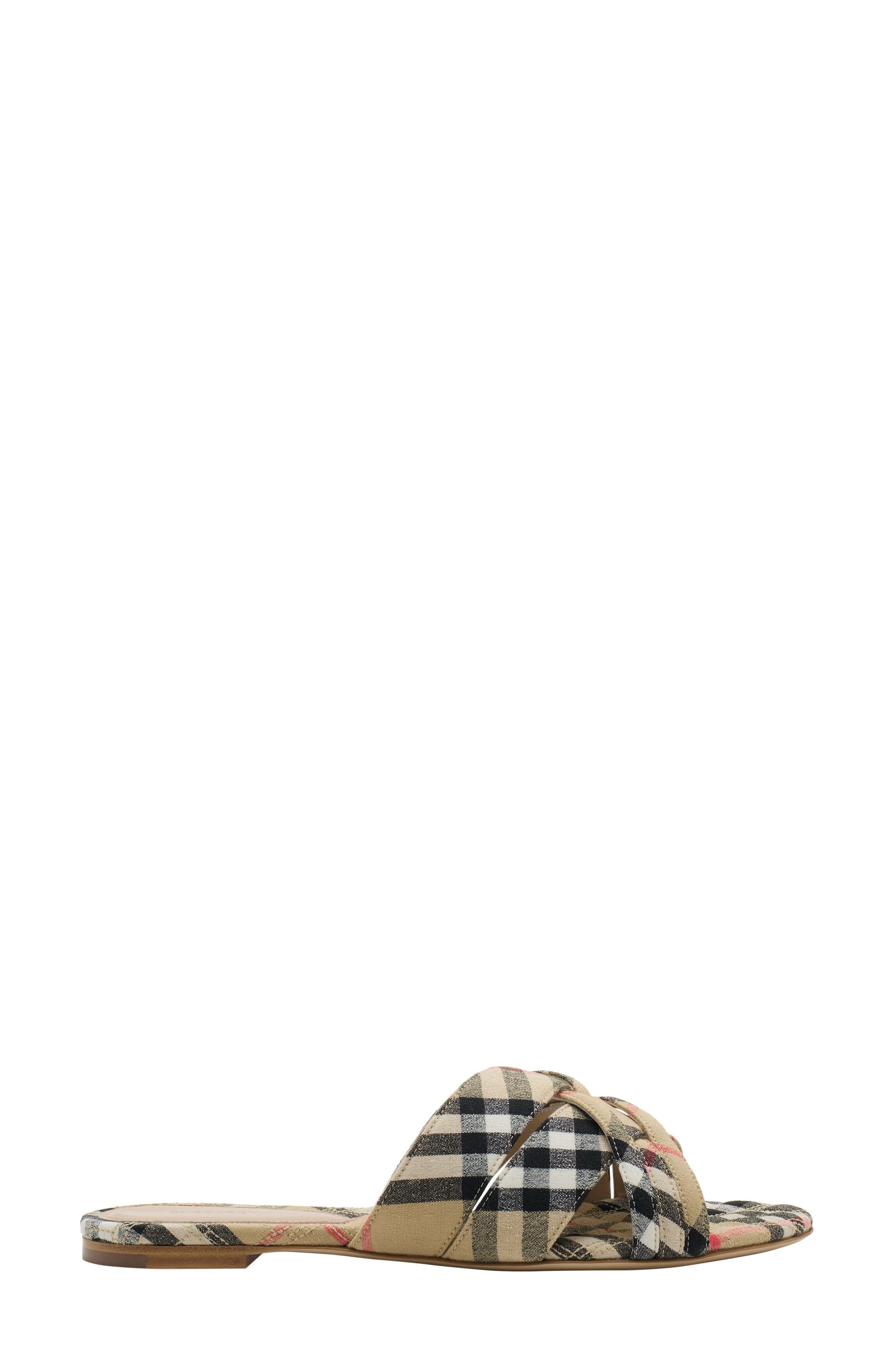 burberry Cabana Woven Slide Sandal in Sand Ip Check at Nordstrom - 1