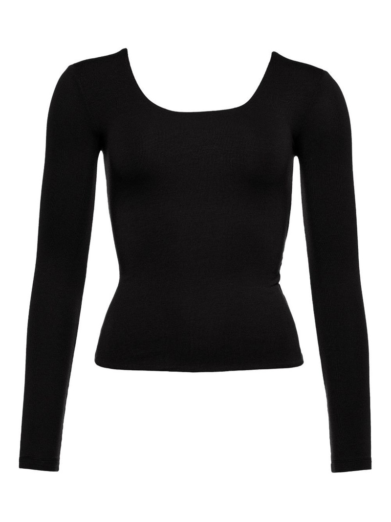 twist-back long-sleeved top 1