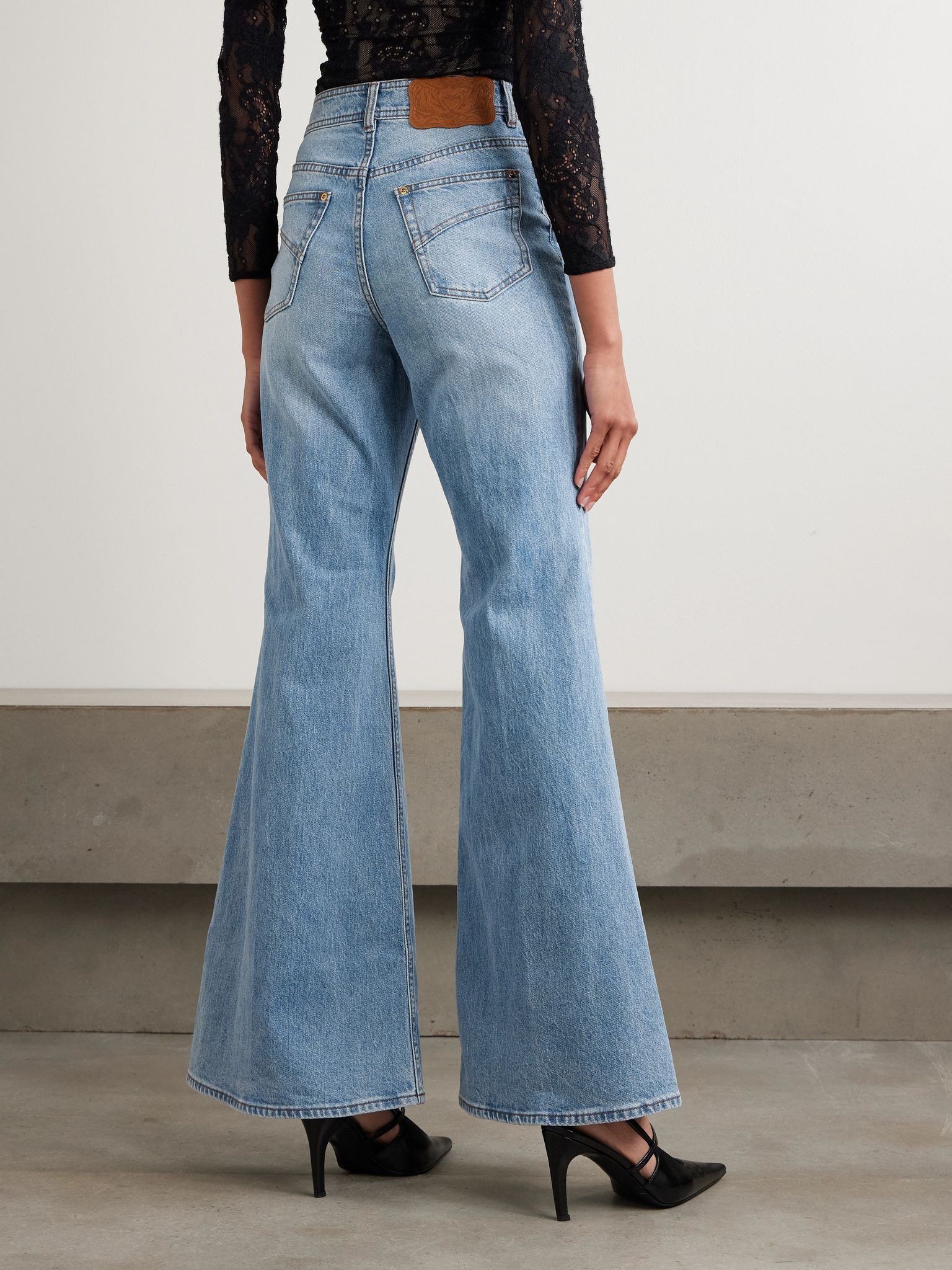 High-rise flared jeans Light denim - 4