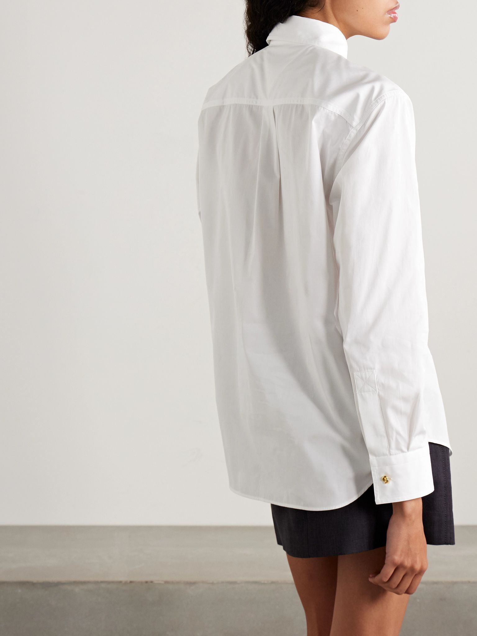 Cotton-poplin shirt White - 4