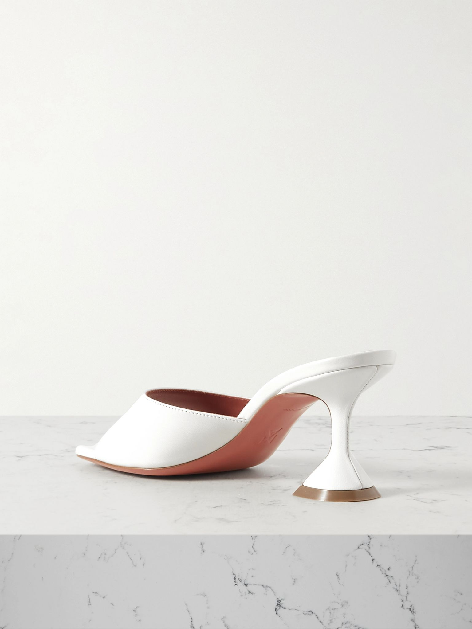 Lupita textured-leather pumps White - 3