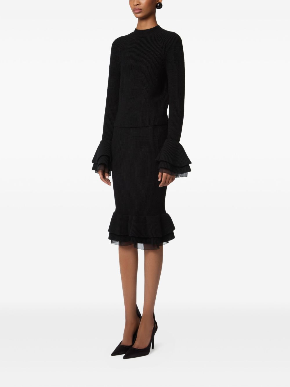 ruffled knit skirt - 3
