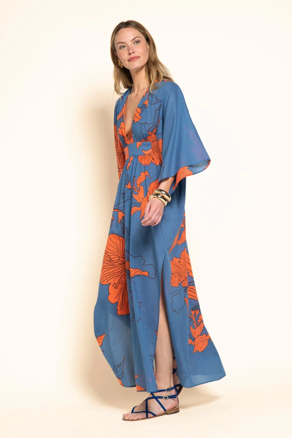 Kaftan Sol - Blue Hibiscus - 1