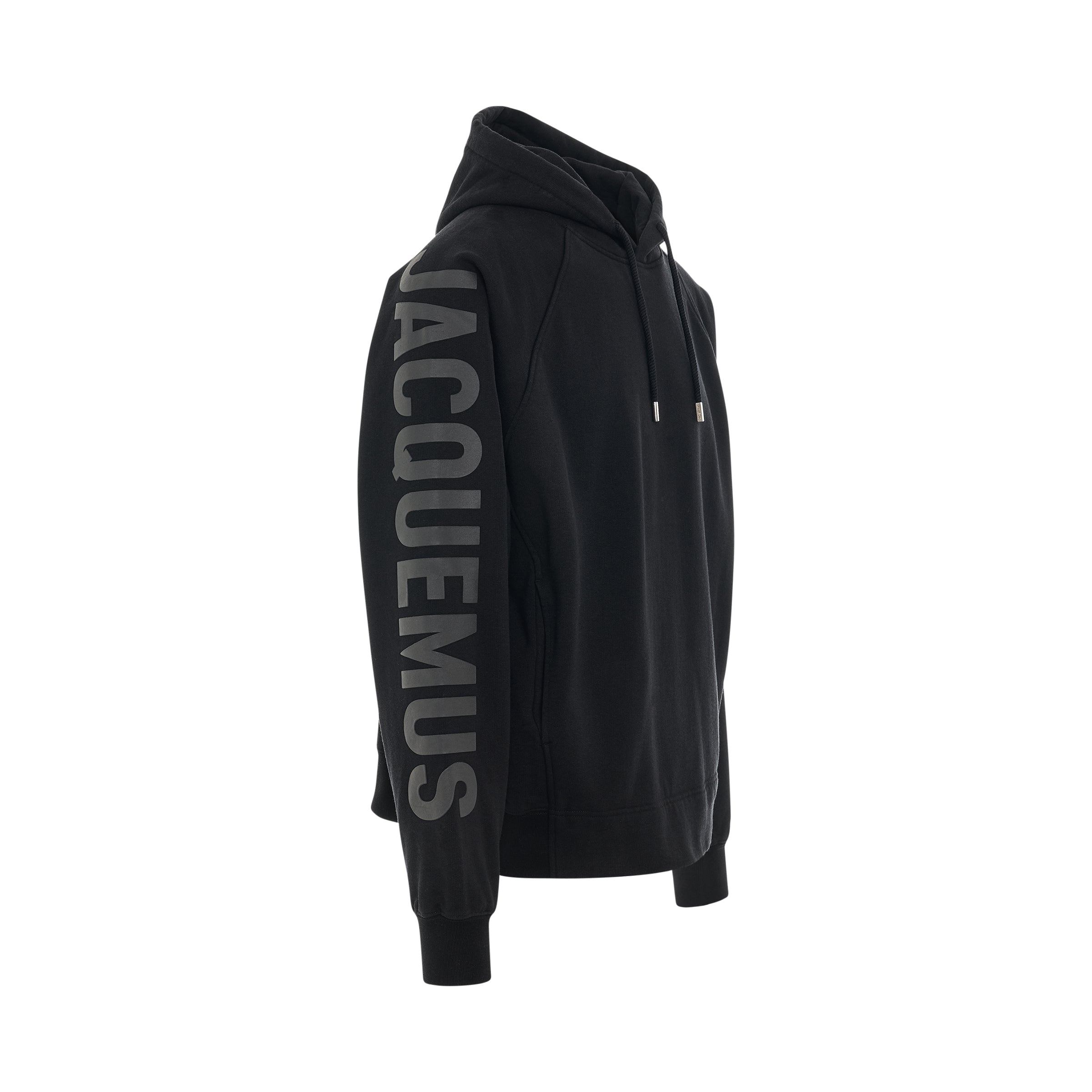 Typo Logo Hoodie in Black - 5