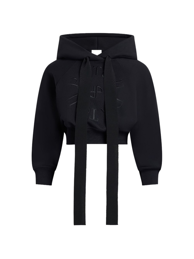 tie-detail hoodie 1