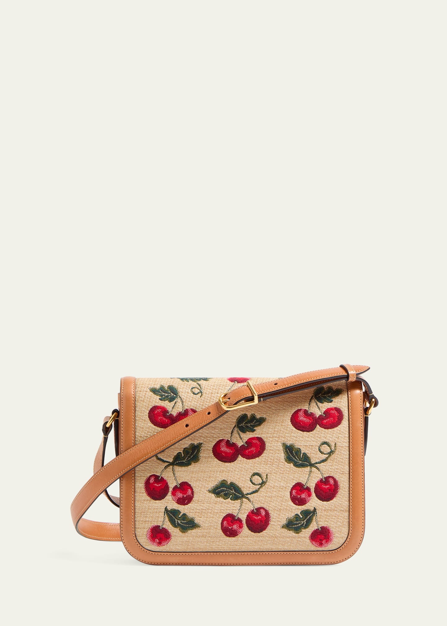 9 to 5 Cherries Jacquard Saddle Crossbody Bag - 3
