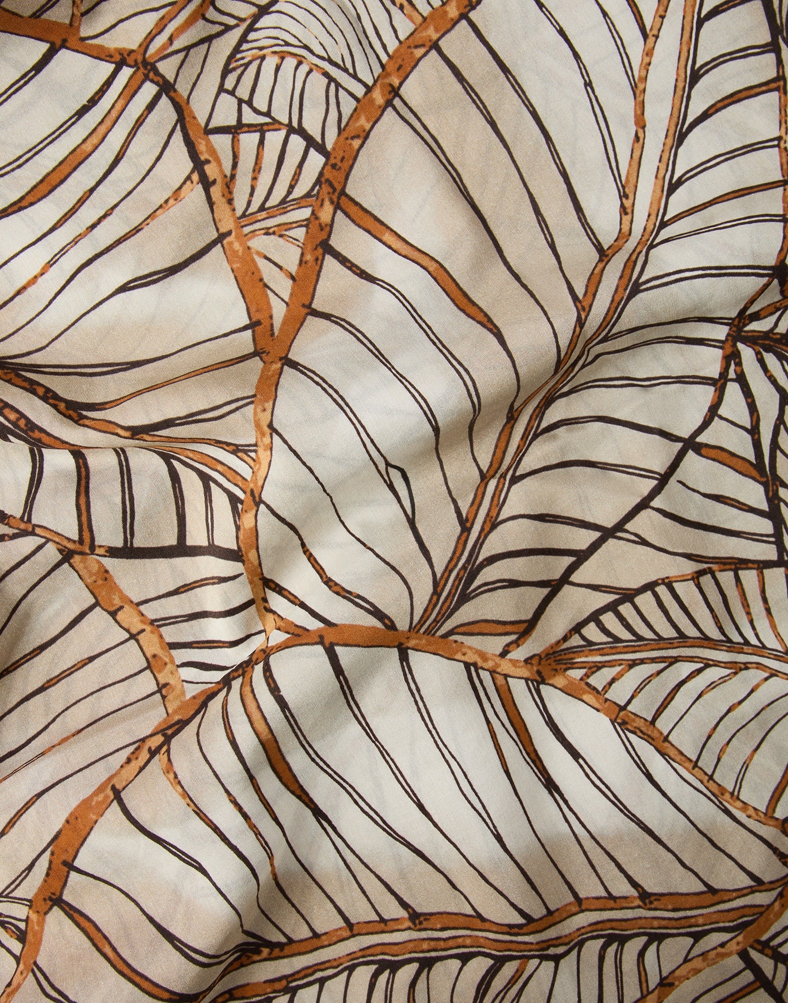 Cotton and silk papyrus print organza pareo - 3
