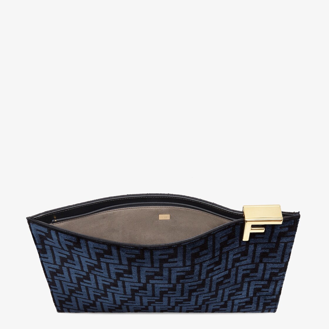 Black FF jacquard fabric pouch - 3