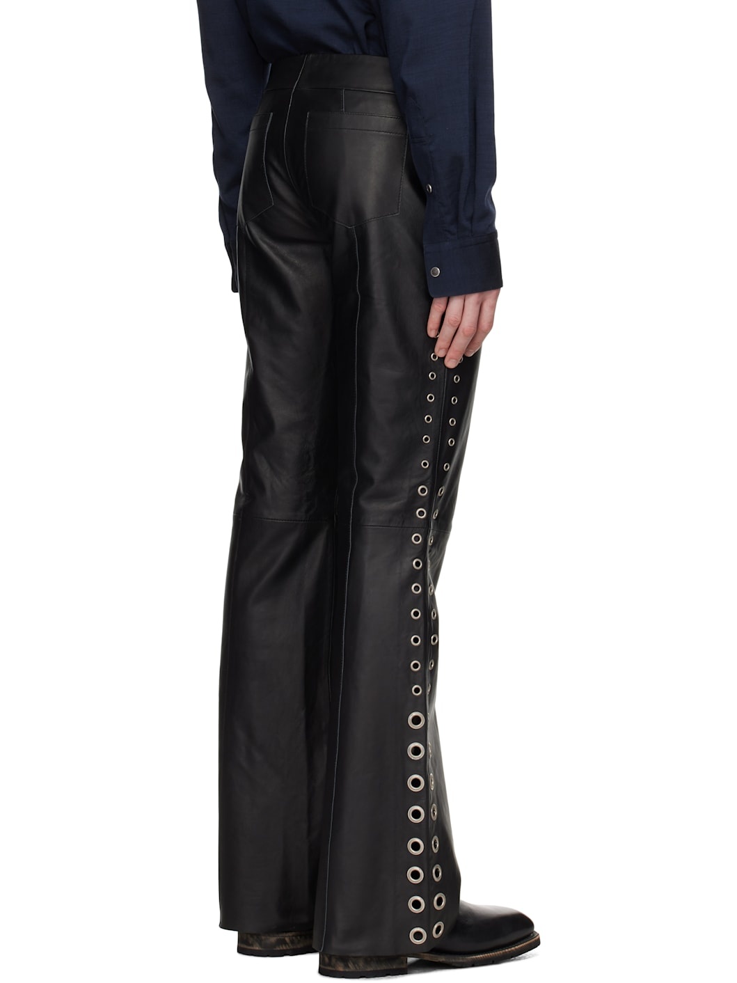 Black Dali Leather Pants - 3