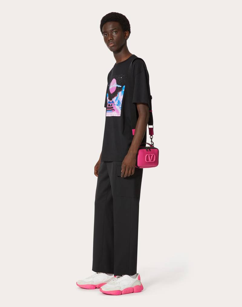Valentino T-SHIRT WITH VIRTUAL RUNNER PRINT outlook