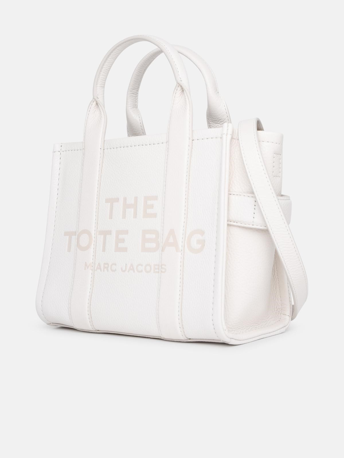 IVORY LEATHER MINI TOTE BAG - 2