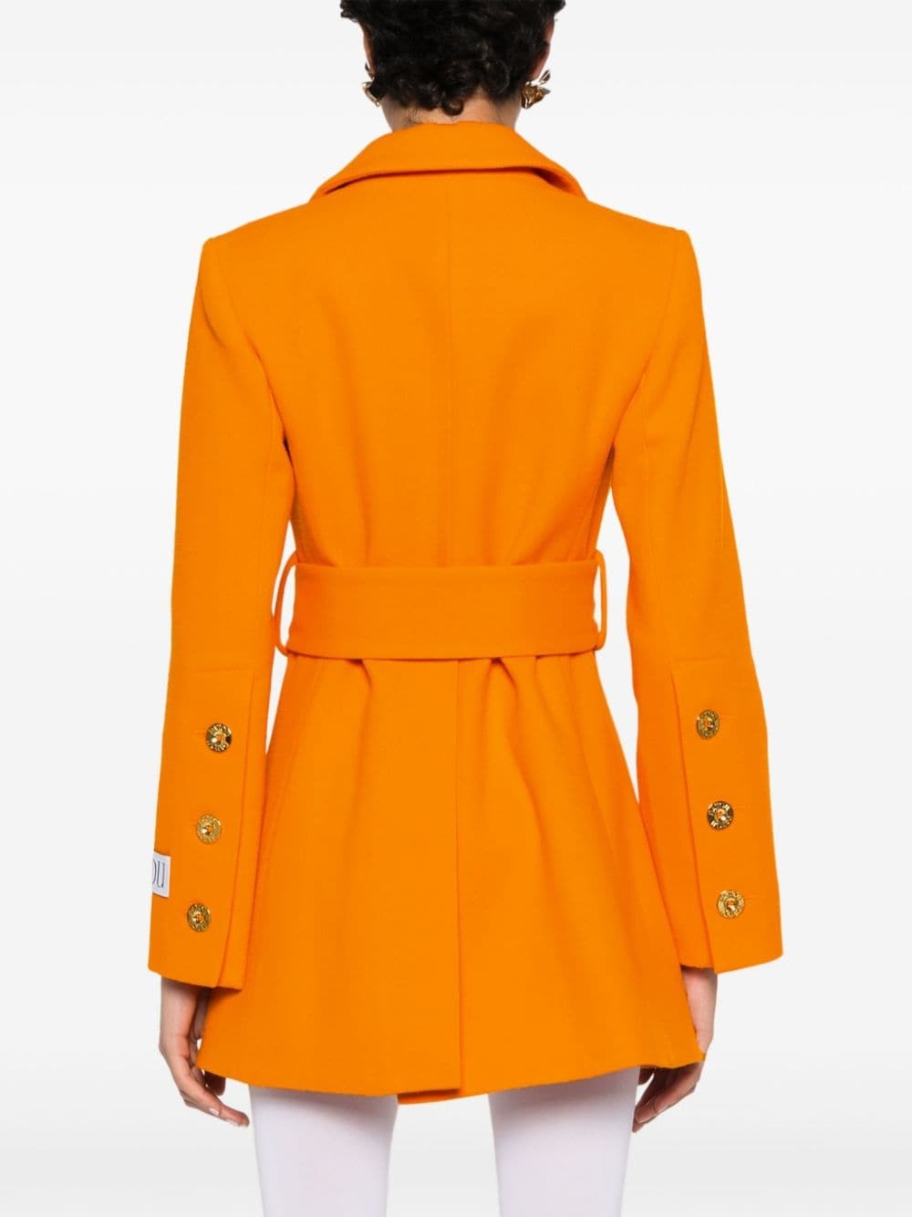 belted virgin wool blazer - 4