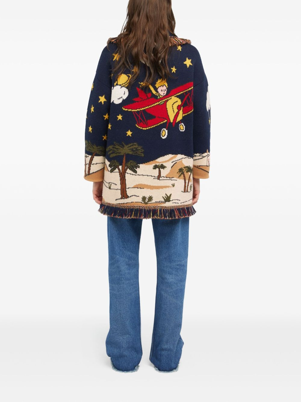 x The Little Prince fringed cardigan - 4