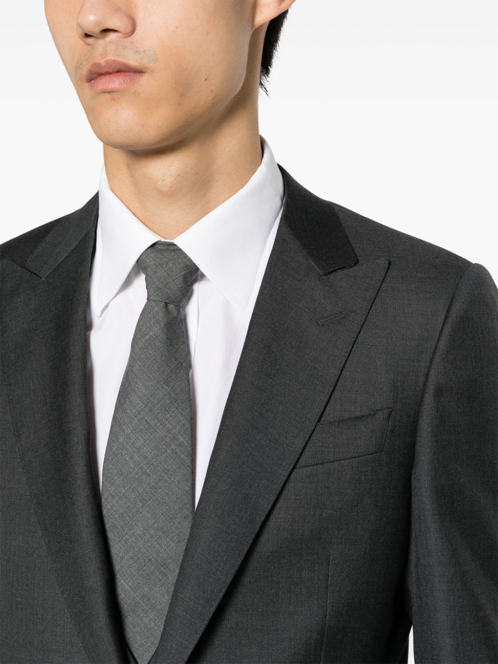 single-breasted wool suit - 5