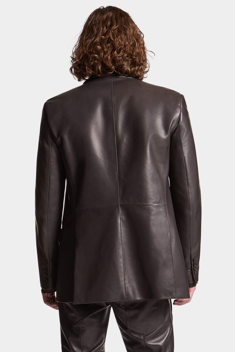 SEXY LEATHER PALM BEACH BLAZER - 4