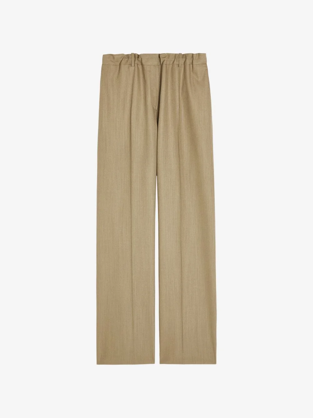 pleated straight-leg trousers - 1