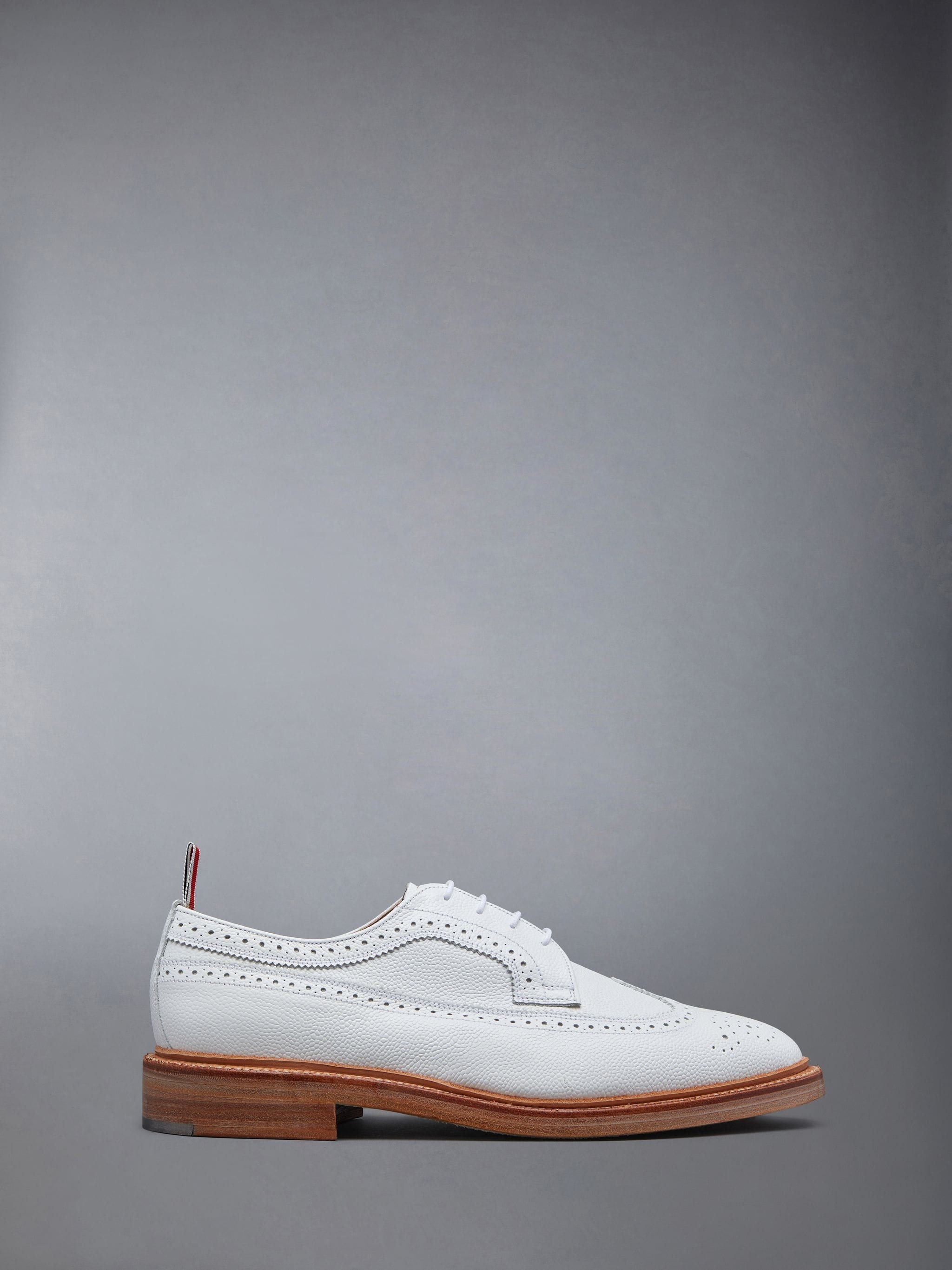LONGWING BROGUE W/ LEATHER SOLE IN PEBBLE GRAIN LEATHER - 1