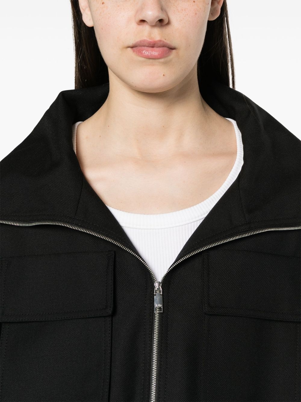 logo-plaque cropped jacket - 5