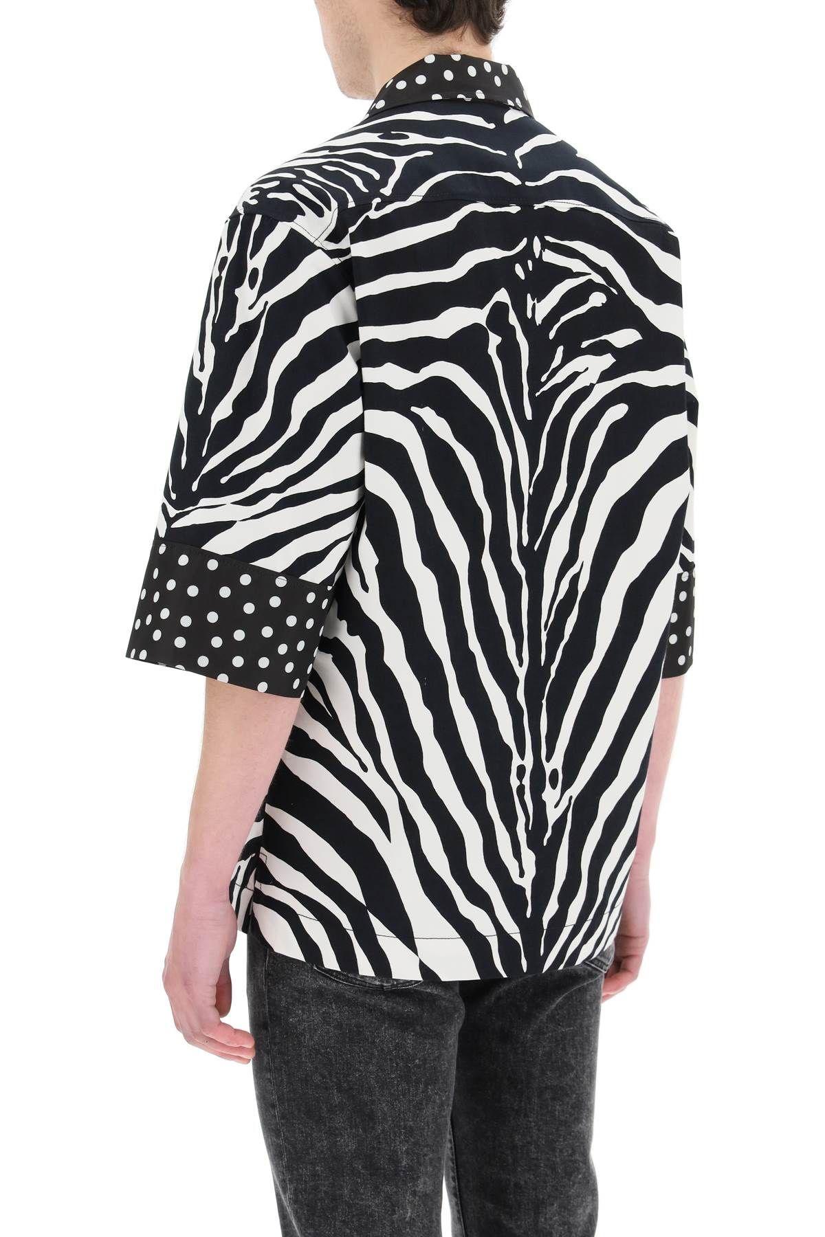 ZEBRA PRINT SHORT SLEEVE SHIRT - 4