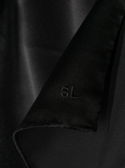 SAINT LAURENT embroidered-logo detail scarf outlook