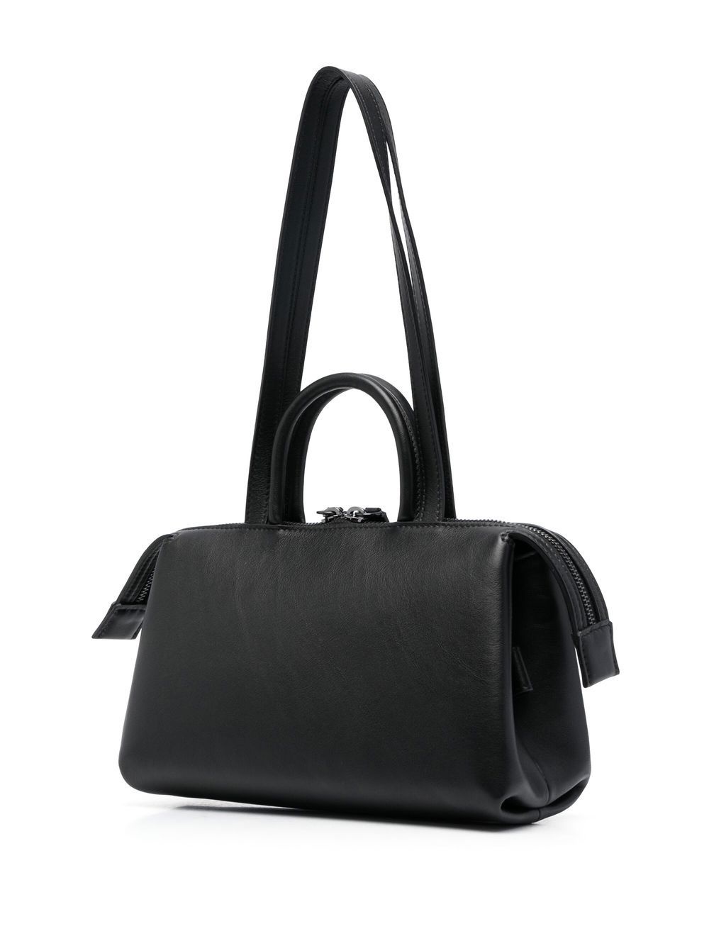 leather embossed-logo shoulder bag - 3