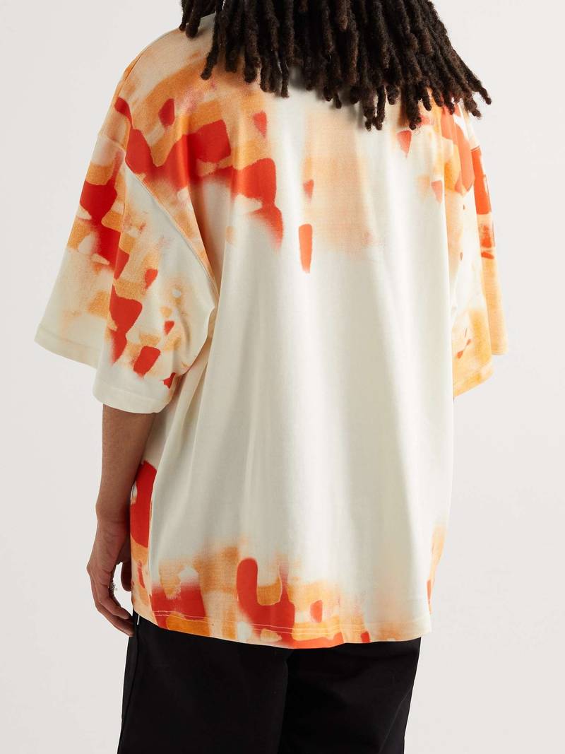 Logo-Embroidered Printed Cotton-Jersey T-Shirt 4