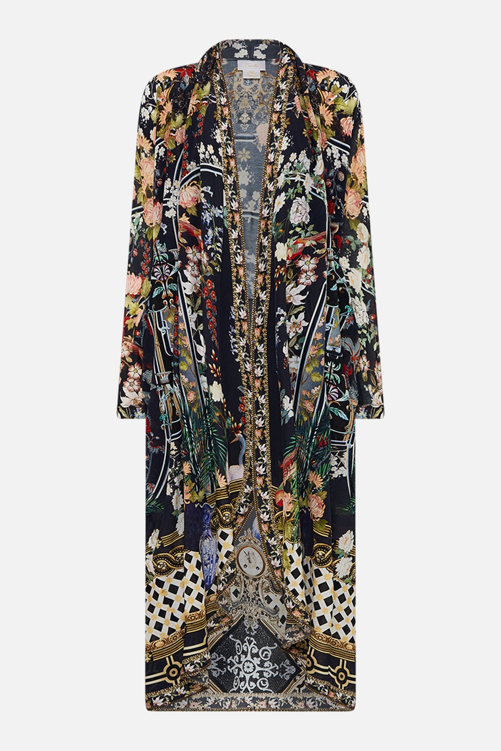 LONG CASUAL JACKET WITH POCKETS - 1