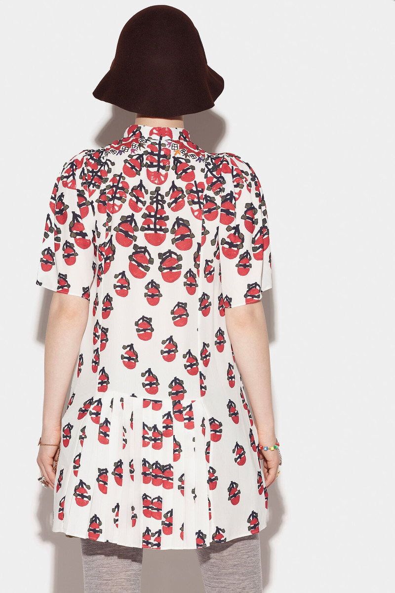 DSQUARED2 SMOCK PLEATS MINIDRESS outlook