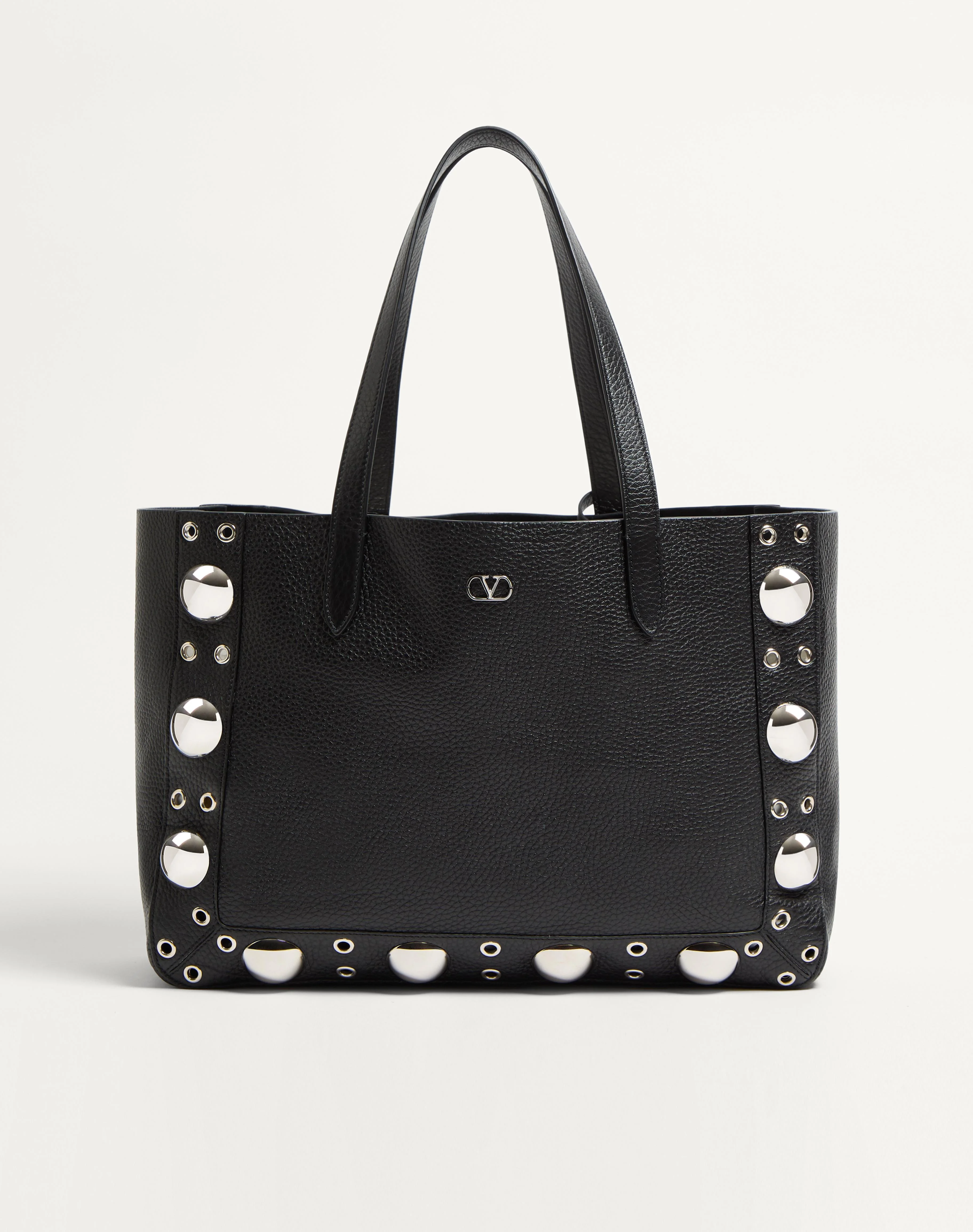 VALENTINO GARAVANI NELLCÔTE MEDIUM SHOPPING BAG IN GRAINY CALFSKIN - 1