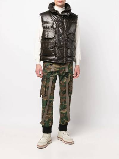 DSQUARED2 cuffed camouflage-print cargo trousers outlook