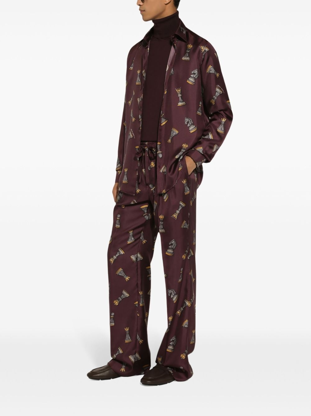 chess-print trousers - 3
