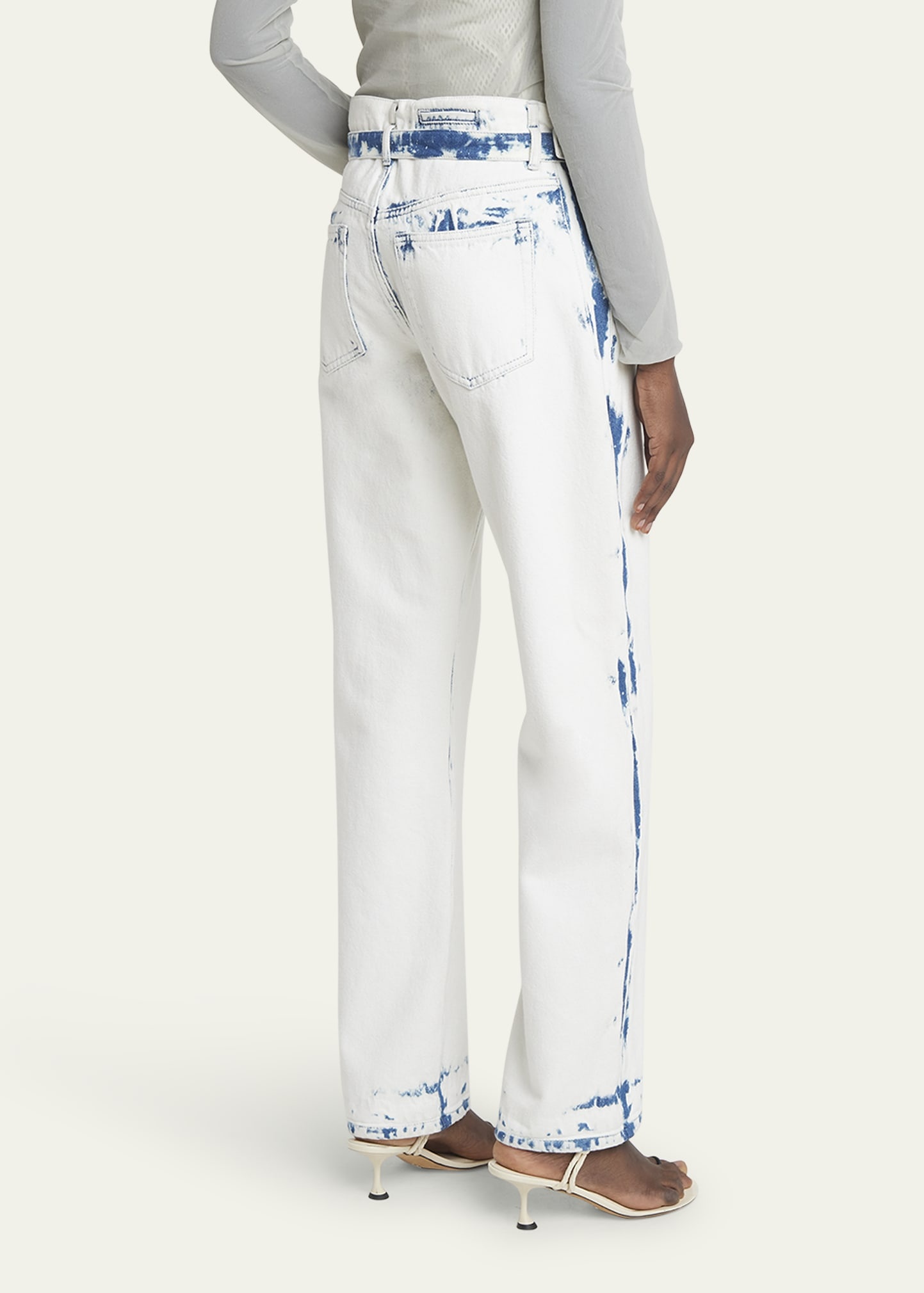 Ellsworth Bleached Boyfriend Jeans with Belt - 3