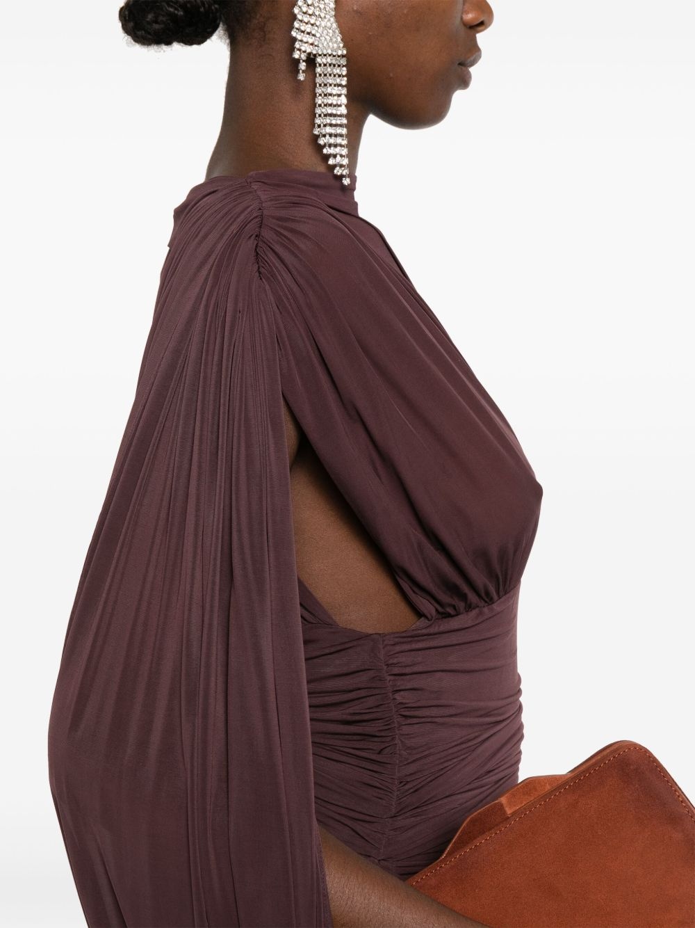 draped one-shoulder dress - 5