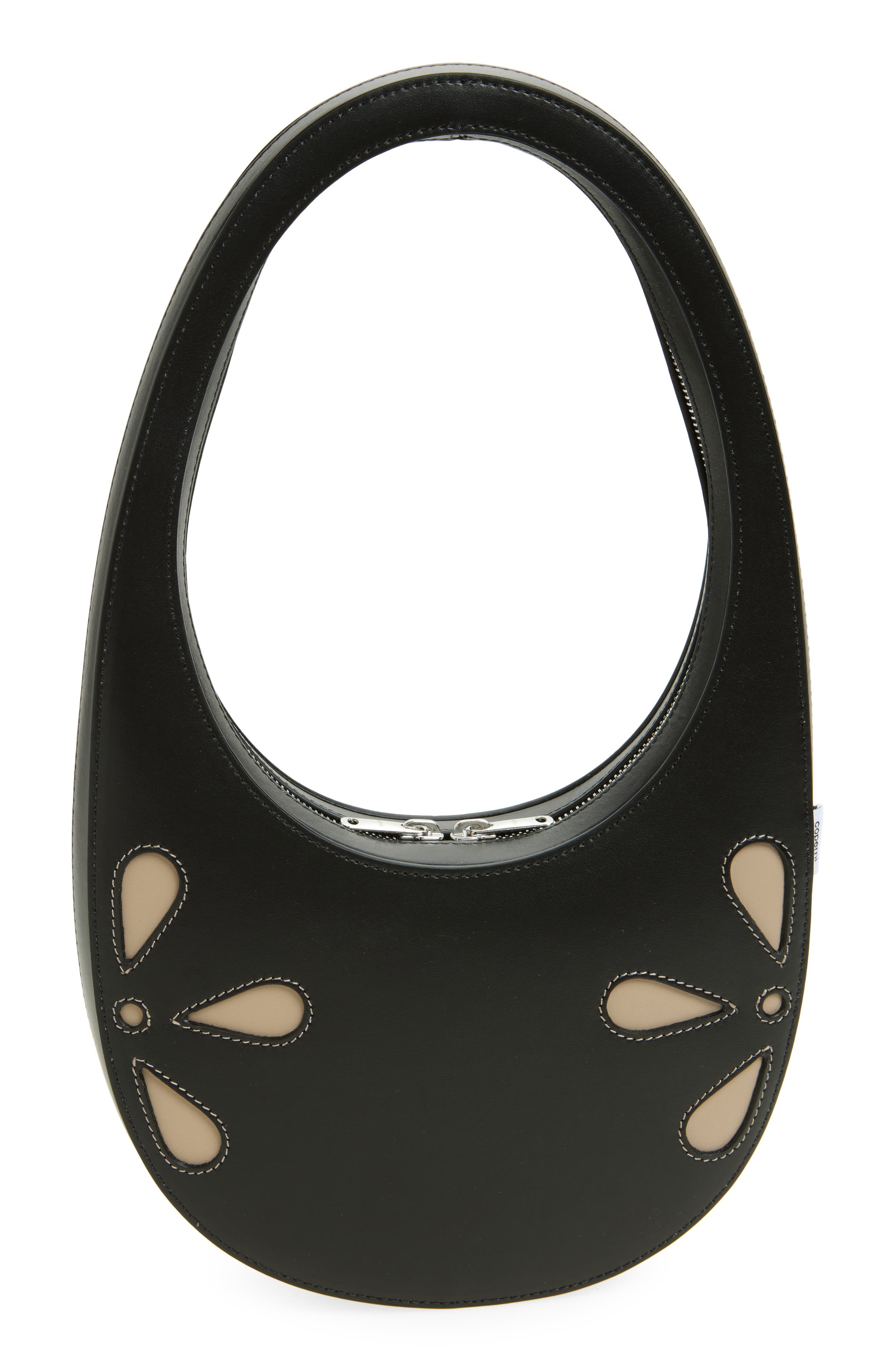 Coperni Swipe Petal Top Handle Bag in Black-Beige at Nordstrom - 2