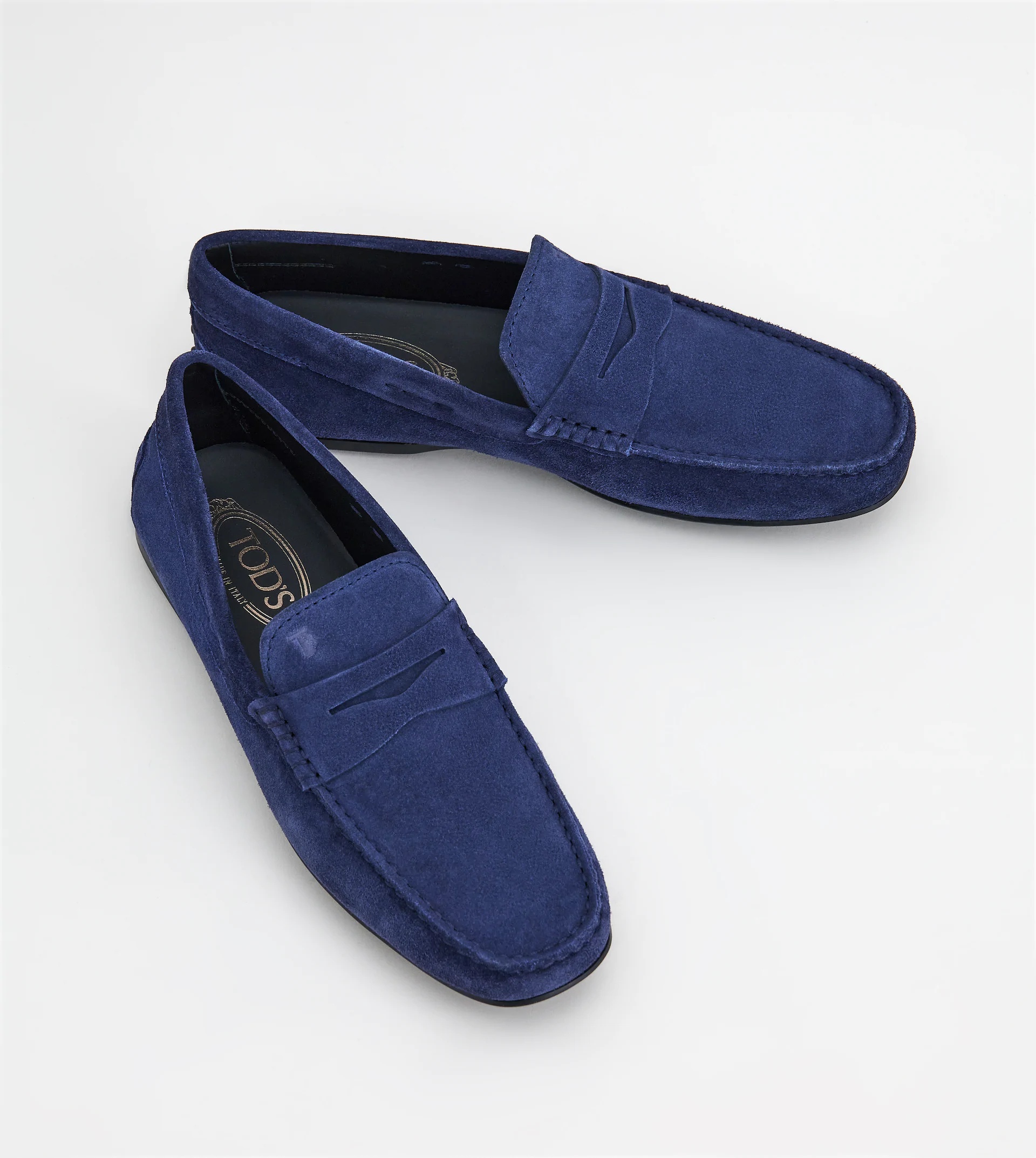 CITY GOMMINO DRIVING SHOES IN SUEDE - BLUE - 2