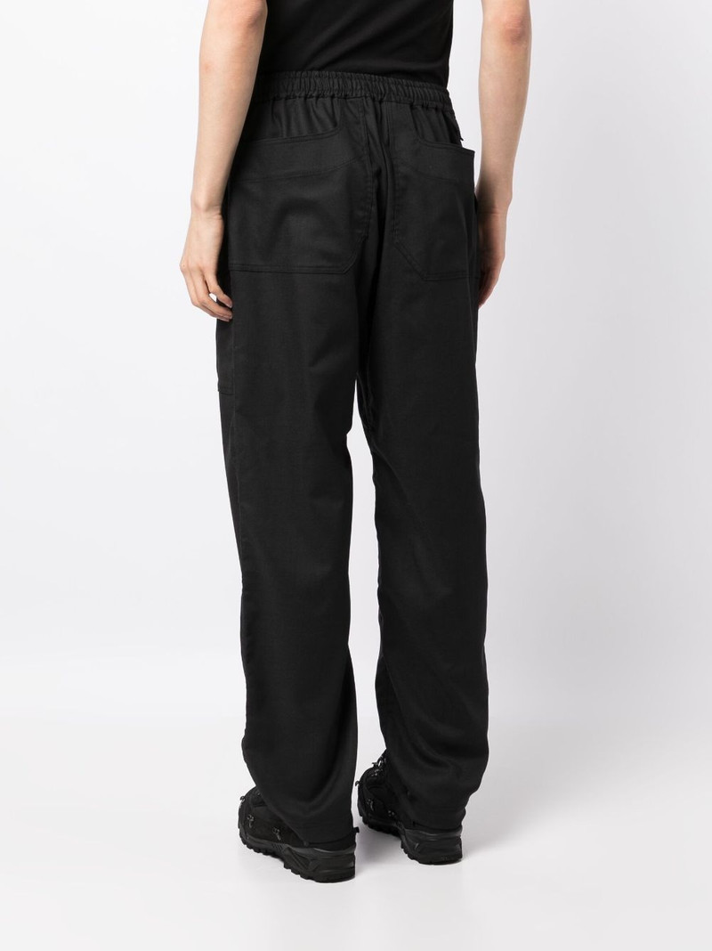 elasticated waist straight-leg trousers 4
