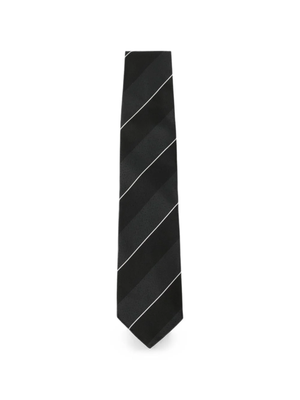 diagonal-stripe silk tie - 1