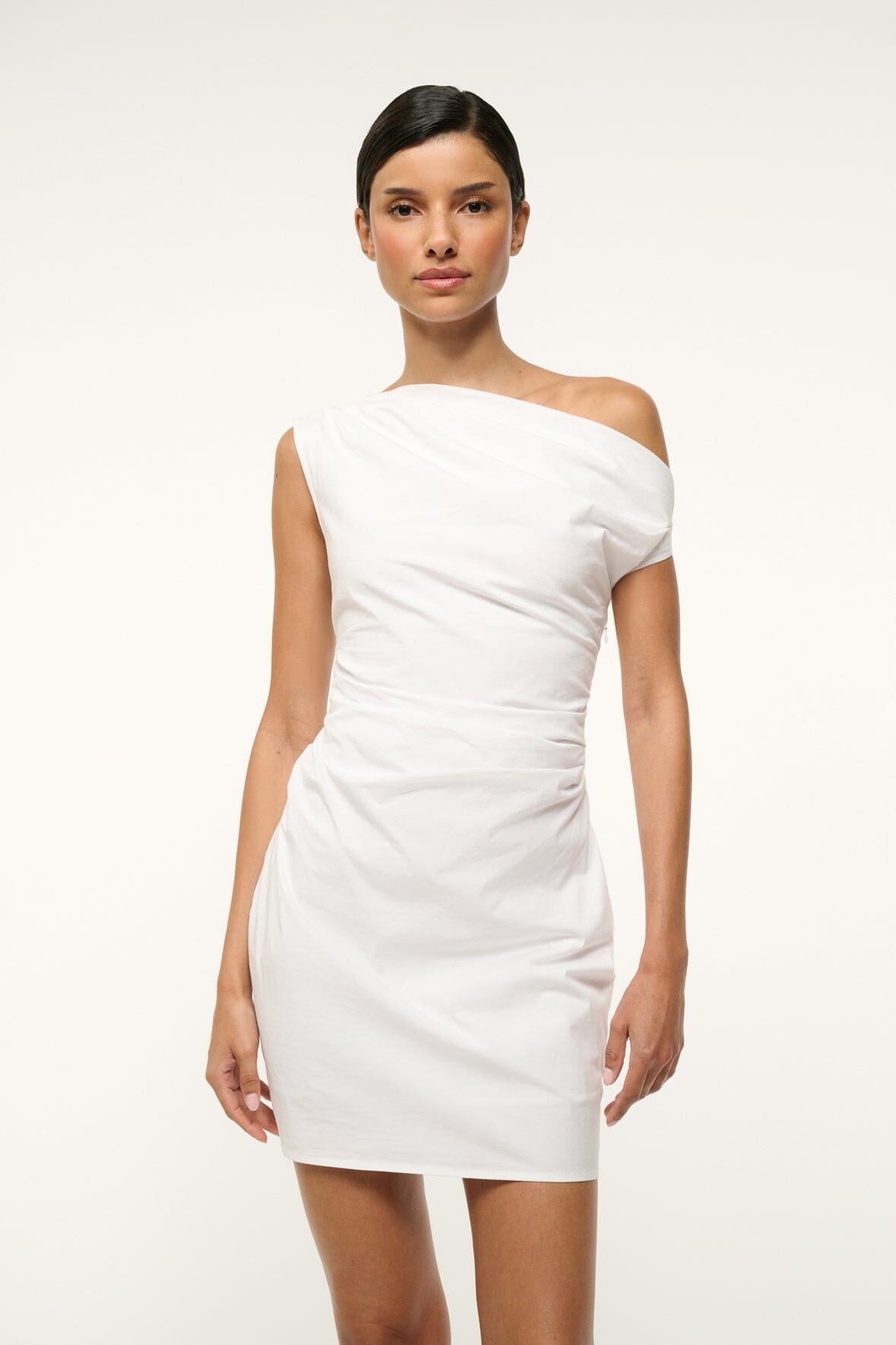 STAUD PHARE MINI DRESS WHITE - 5