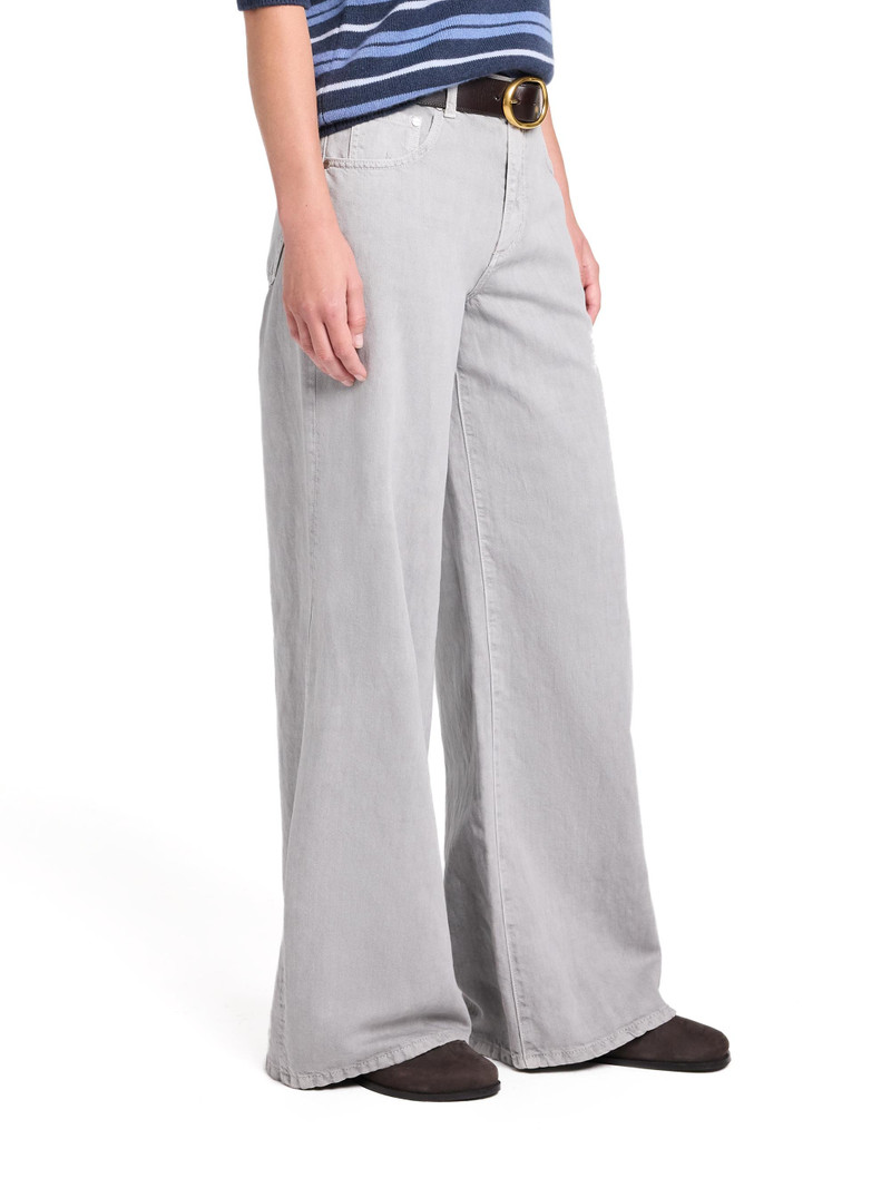 Women's Tiny Dancer Wide-Leg Jeans - Oyster Mushroom 4
