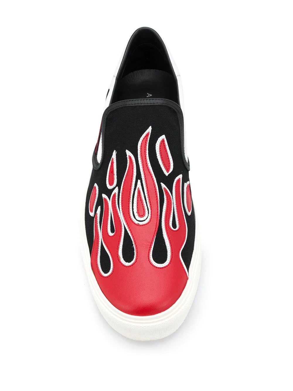 slip-on flame print loafers - 4