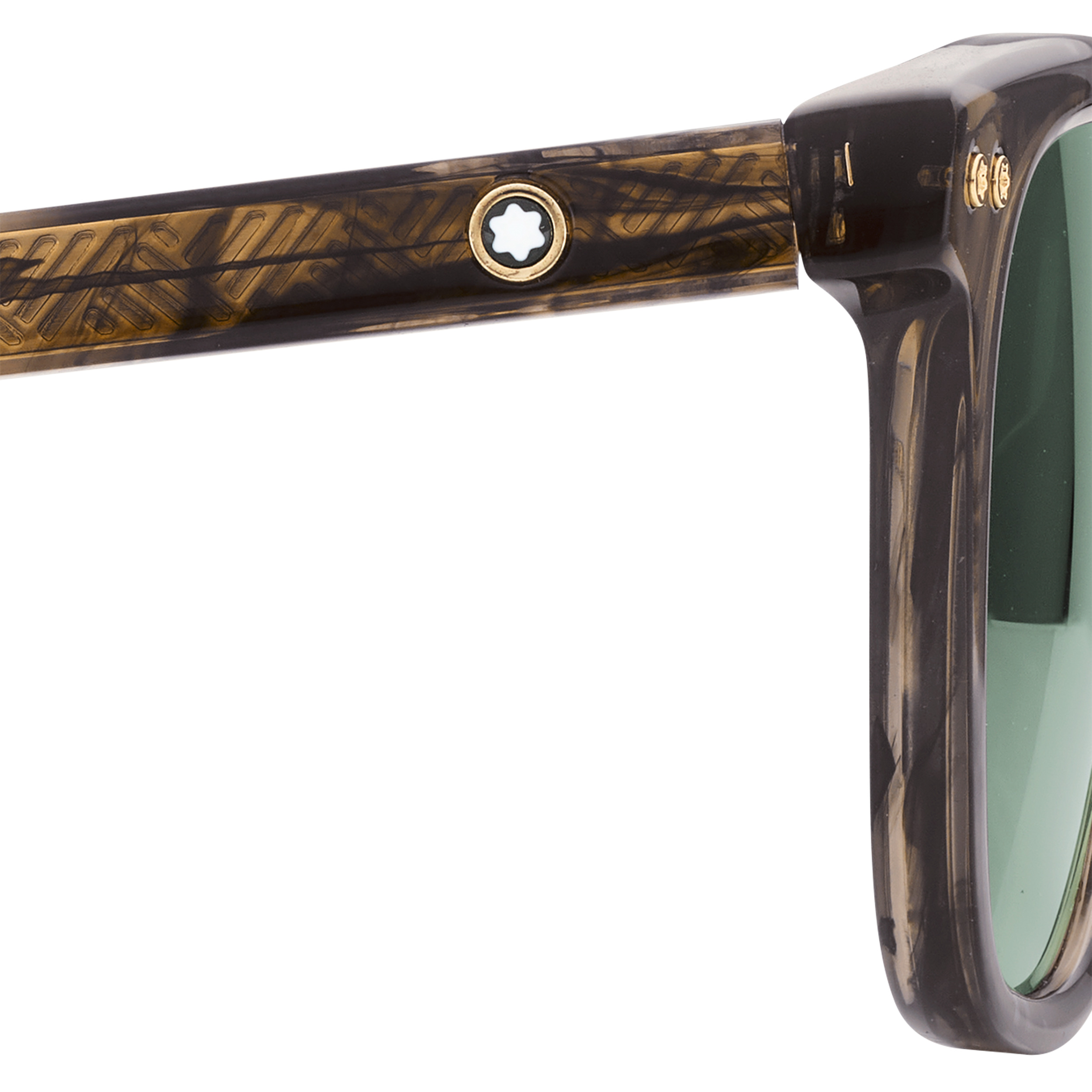 ROUND SUNGLASSES WITH BROWN-COLORED ACETATE FRAME - 4