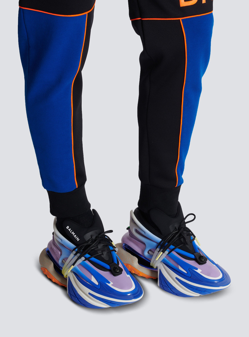 Balmain Unicorn low-top sneakers in neoprene and leather outlook