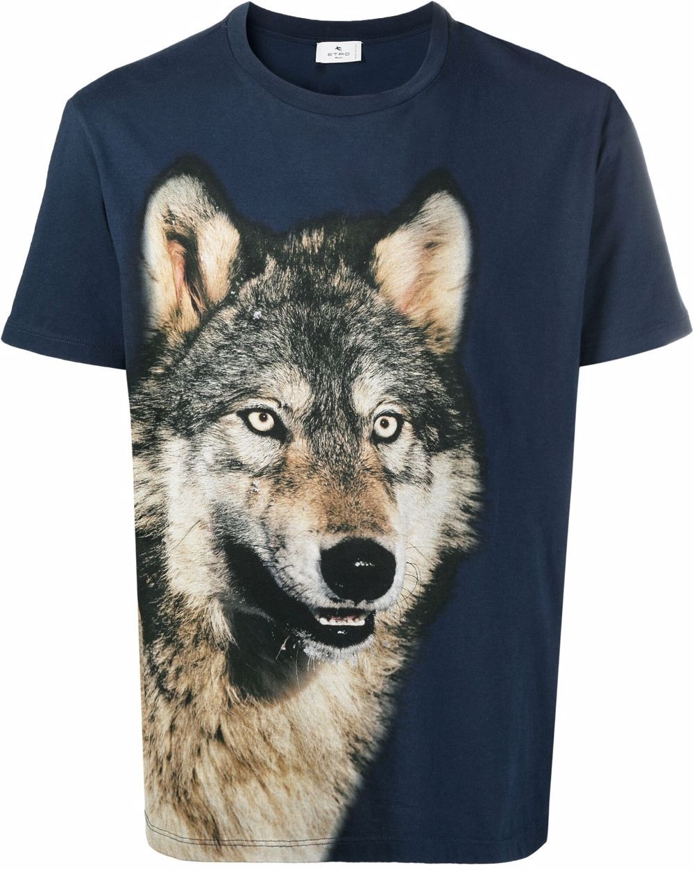 wolf-print cotton T-shirt - 1