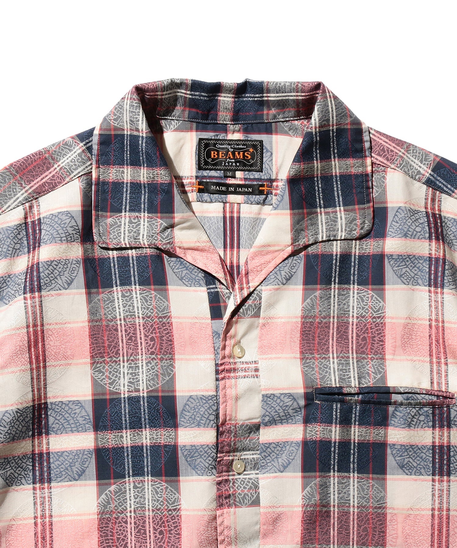 Italian Collar Bright Jacquard - Navy - 3