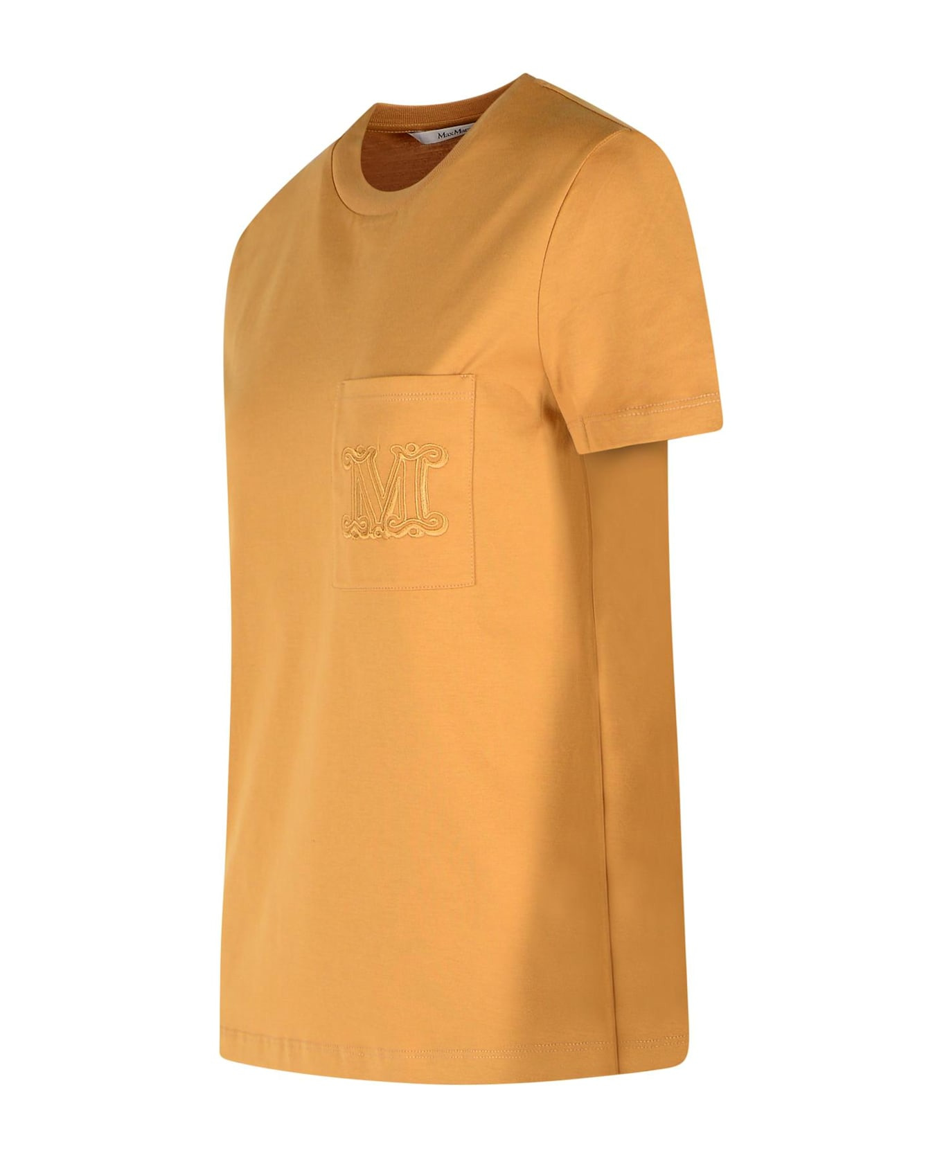 'papaia' Camel Cotton T-shirt - 2