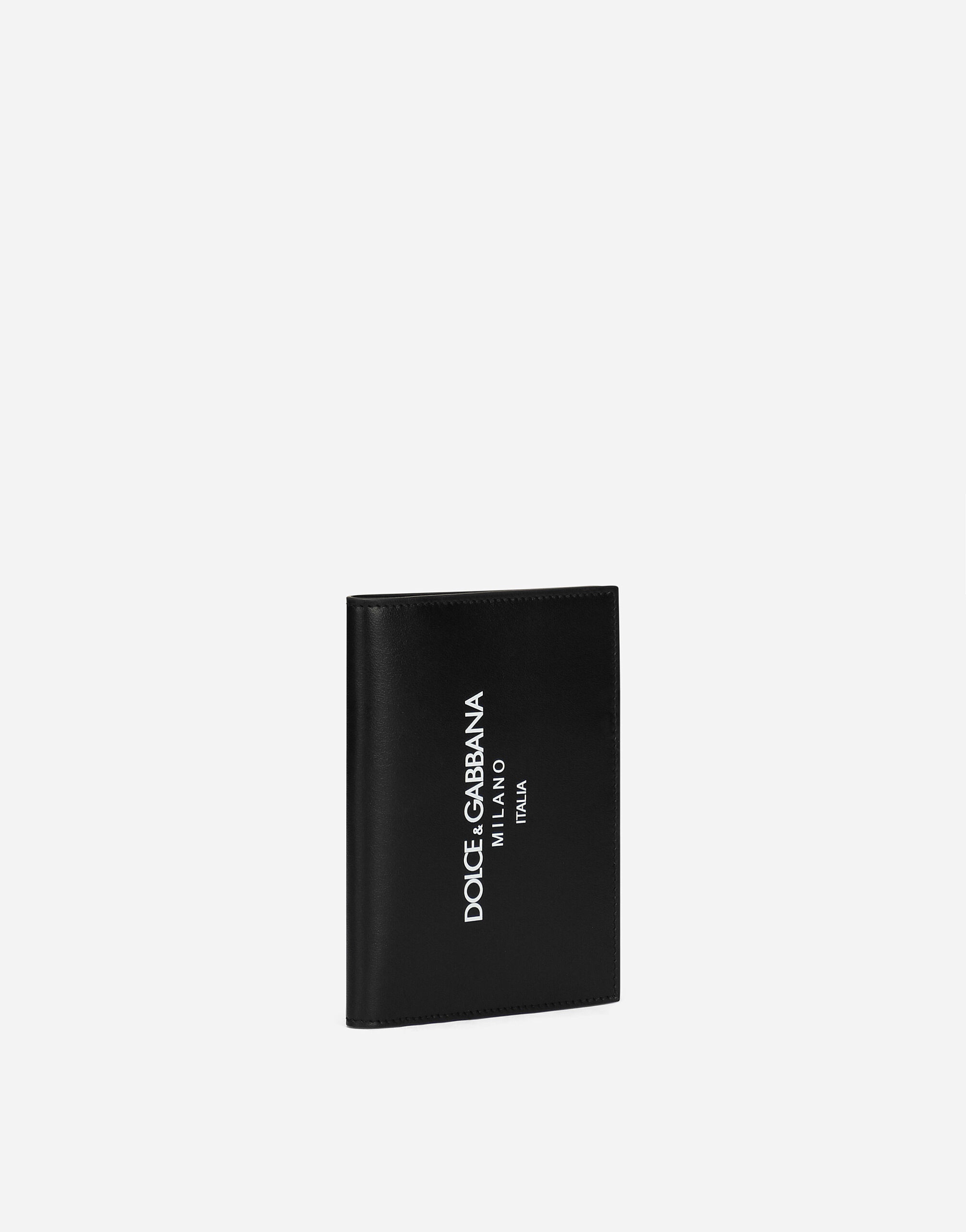 Calfskin passport holder with logo - 2